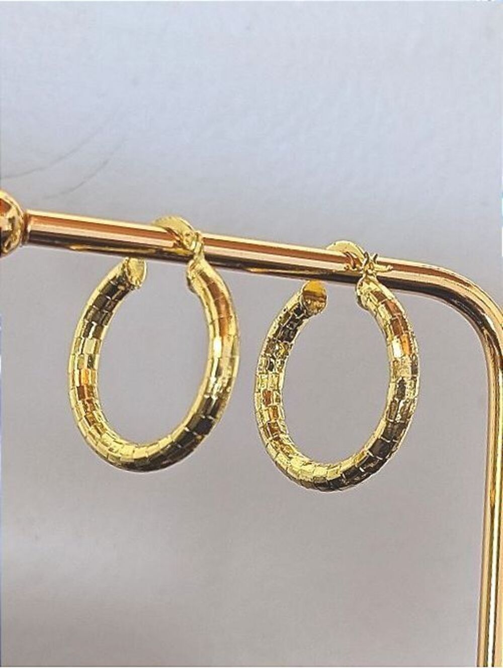 Gold Hoop Earrings Women's Jewelry Minimalist Elegant Exquisite Wedding Gift